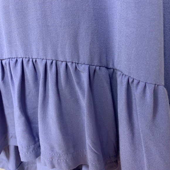 Philosophy Blue Ruffle Beaded Back Dress Boho - Picture 8 of 9